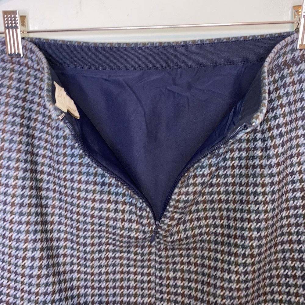 J.Crew Double-Notch Houndstooth Mini Skirt Size 4 - Picture 7 of 12